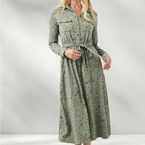 FatFace Sarah Jersey Shirt Dress in Ditsy Floral US 20